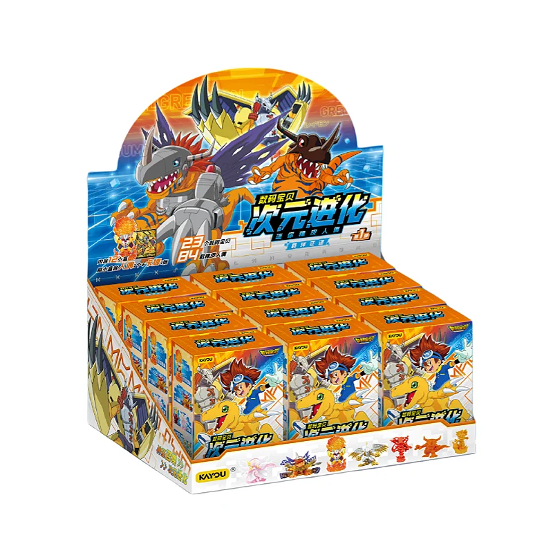Genuine KAYOU Digital Monster Mini Rubber Figure Dimensional Evolution Series Greymon Angewomon Anime Characters Peripheral Gift image 3