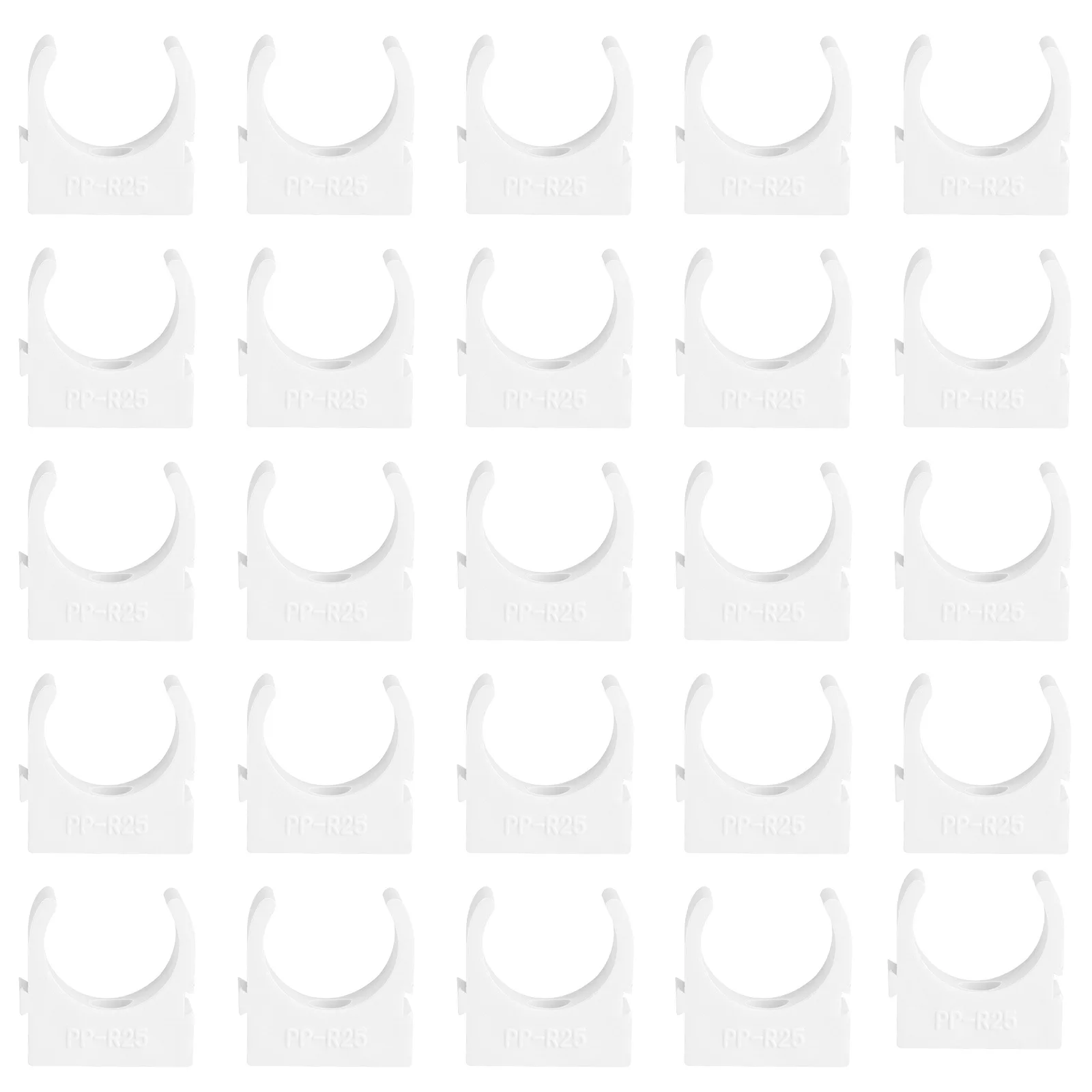 

50pcs U-Shaped Pipe Clamps Strong Plastic Snap Tube for Hose Fitting Wall Mounting Cable Gas Water Fixing Support Corrosion