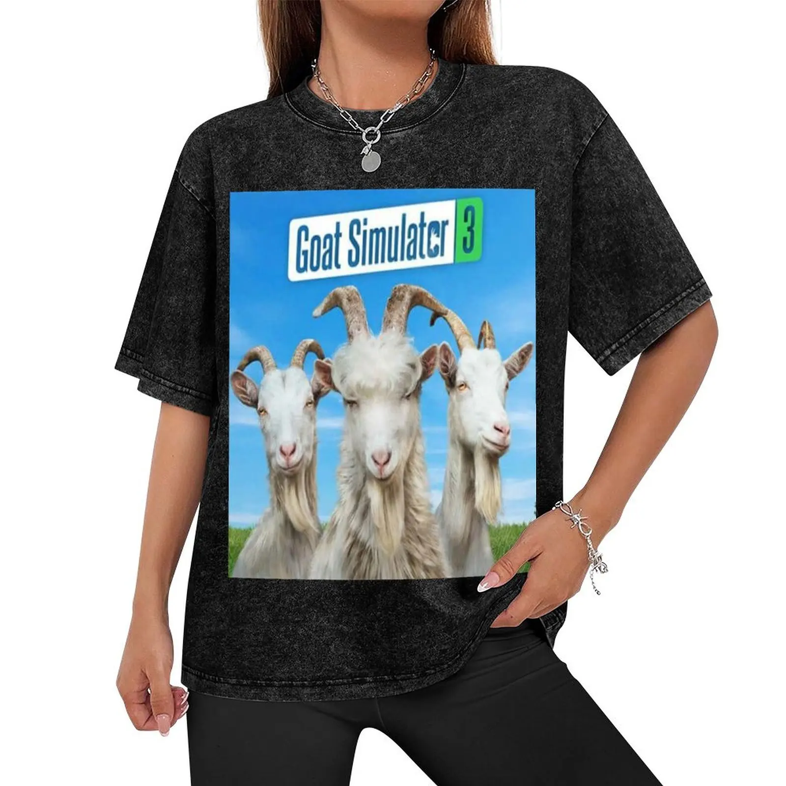 Goat Simulator T-Shirt funny shirt cotton valentines boutique clothes Funny t-shirts vintage t shirts t shirt for men