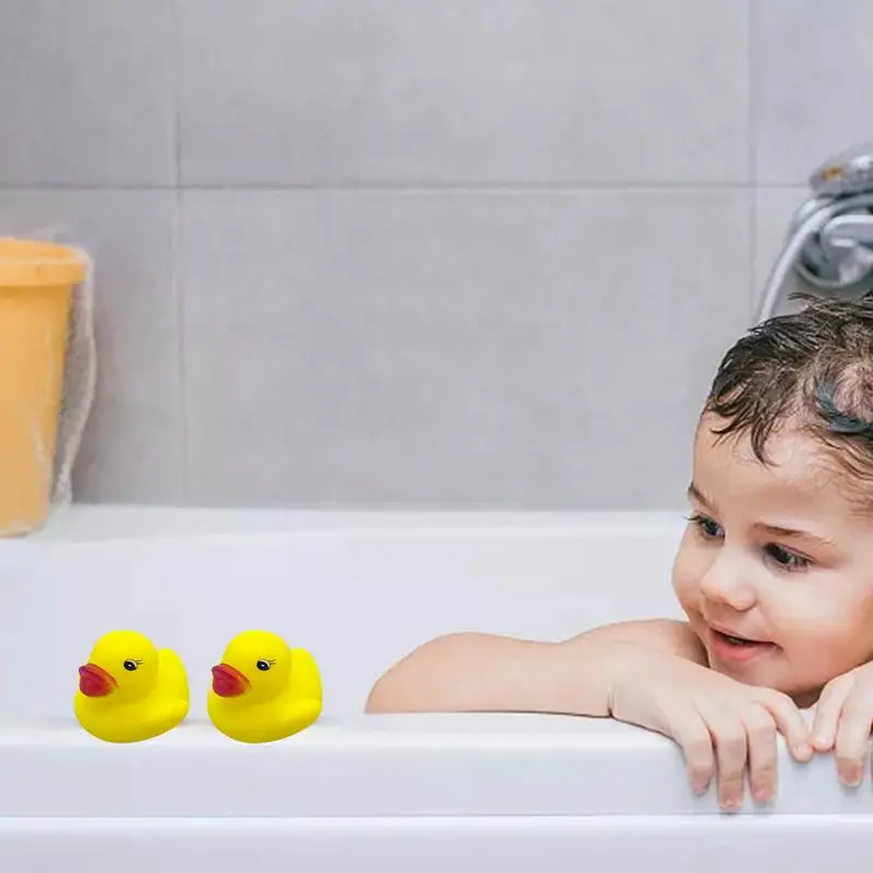 de goma duradero para Baby Shower, 20 piezas, juguetes de baño de pato de goma, Mini patos flotantes de goma para Baby Shower