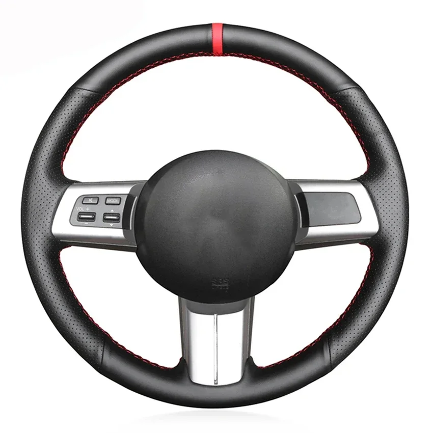 Black Faux Leather Steering Wheel Cover for Mazda MX-3 MX-5 Miata CX-7 CX7 RX-8 2006-2014