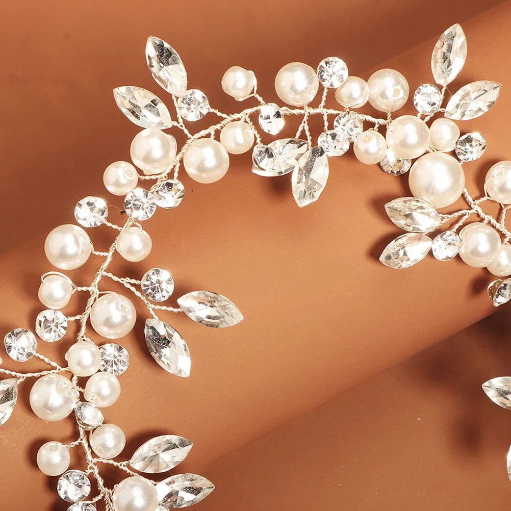 

Delicate Artificial Pearl Headband Shiny Bridal Hairband Wedding Party Women Headdress Bridesmaid Girls Hair Accessory Decor For