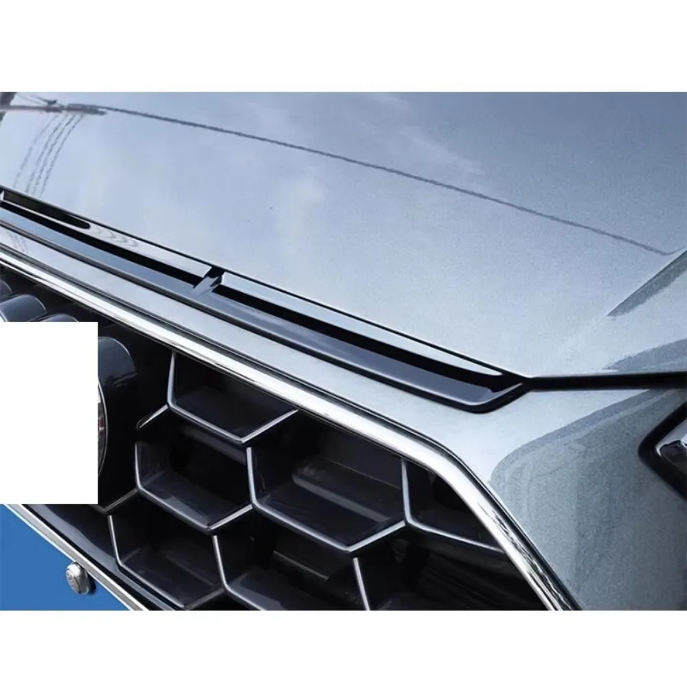 

Car Decoration For Audi A4 2020 2021 2022 2023 Chrome Black Stainless Steel Carbon Fiber Front Grill Engine Hood Cover Trim