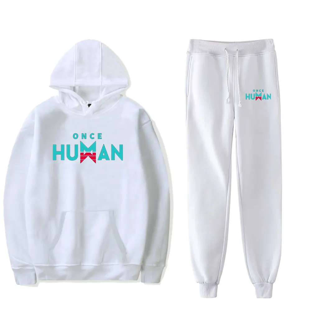 Hot Game Once Human Vintage 90s PULLOVER Fashion Merch Hoodies Sports Set Men Hoodies Pants Two-Piece Pullover Women