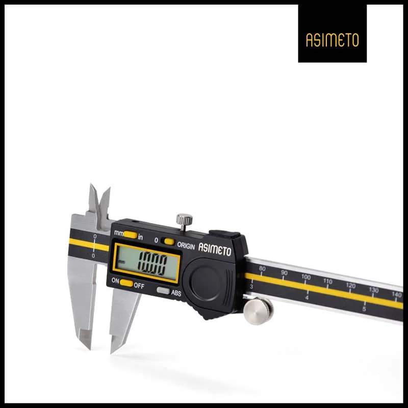 Asimeto measuring range 0-150/200/300mm metric/inch ABS Digital Calipers