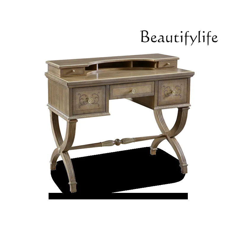 

New Chinese Vintage French Dresser Bedroom Flip Makeup Table Designer Fashion Premium