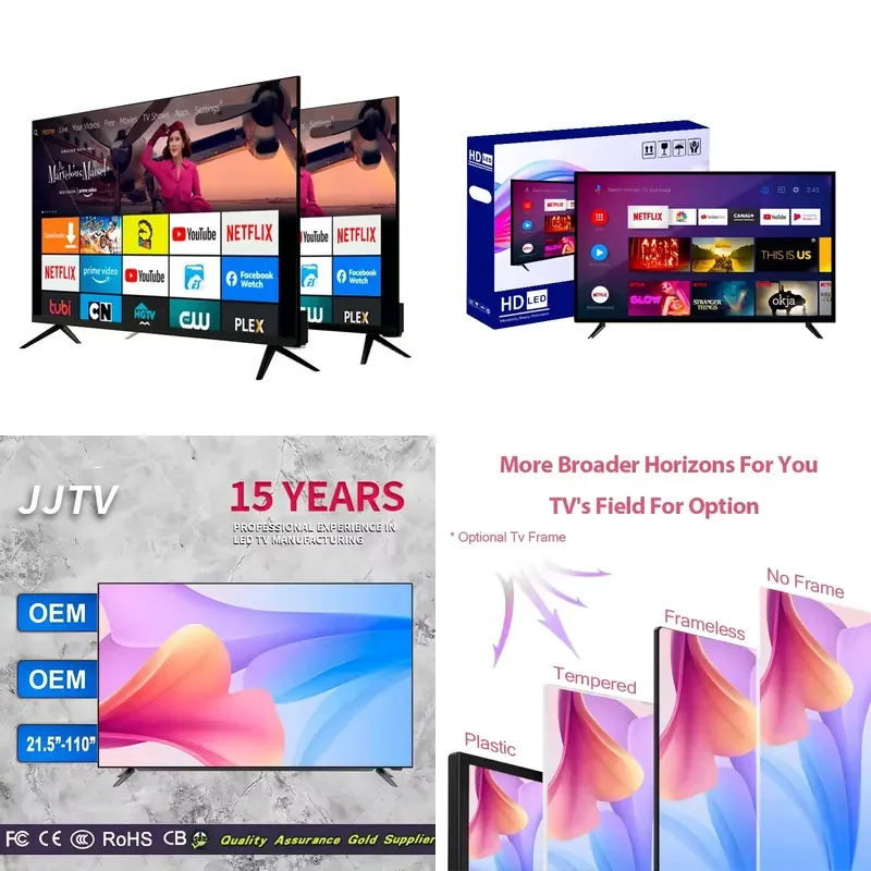 Factory Price 4K Android Smart LED TV 24 32 40 43 50 55 65 75 85 Inch Custom Logo OEM Normal Television