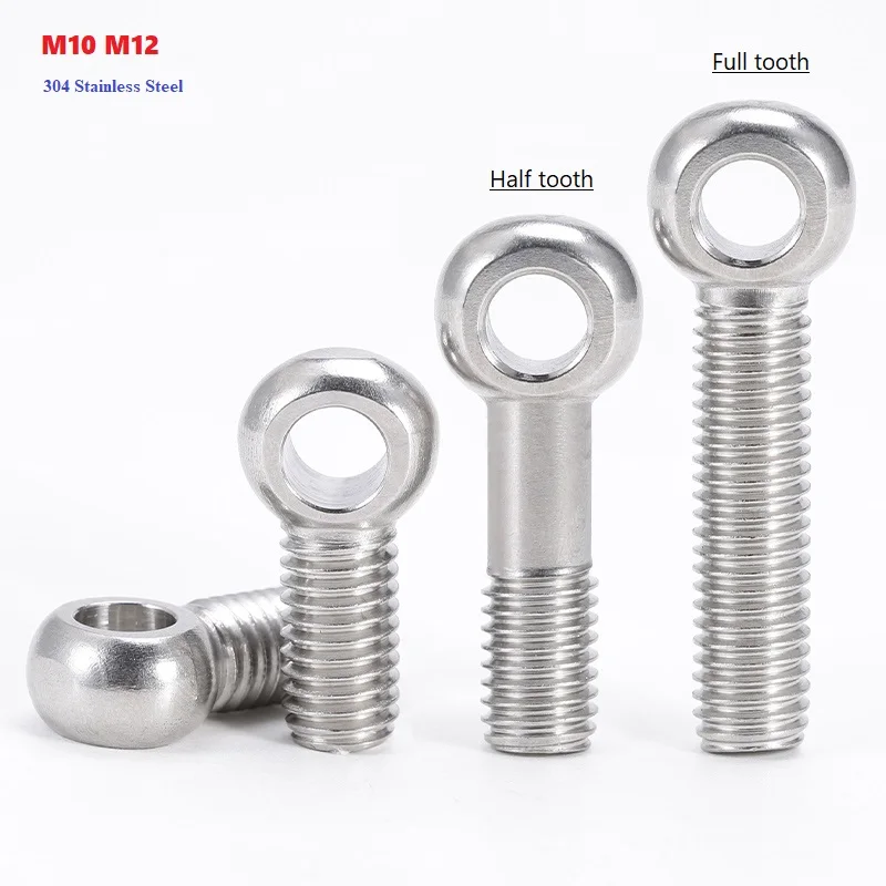 M10 M12 Ring Link Bolt Fisheye Eye Slip Hole Screw Live Bolt Fisheye With Hole 304 Stainless Steel