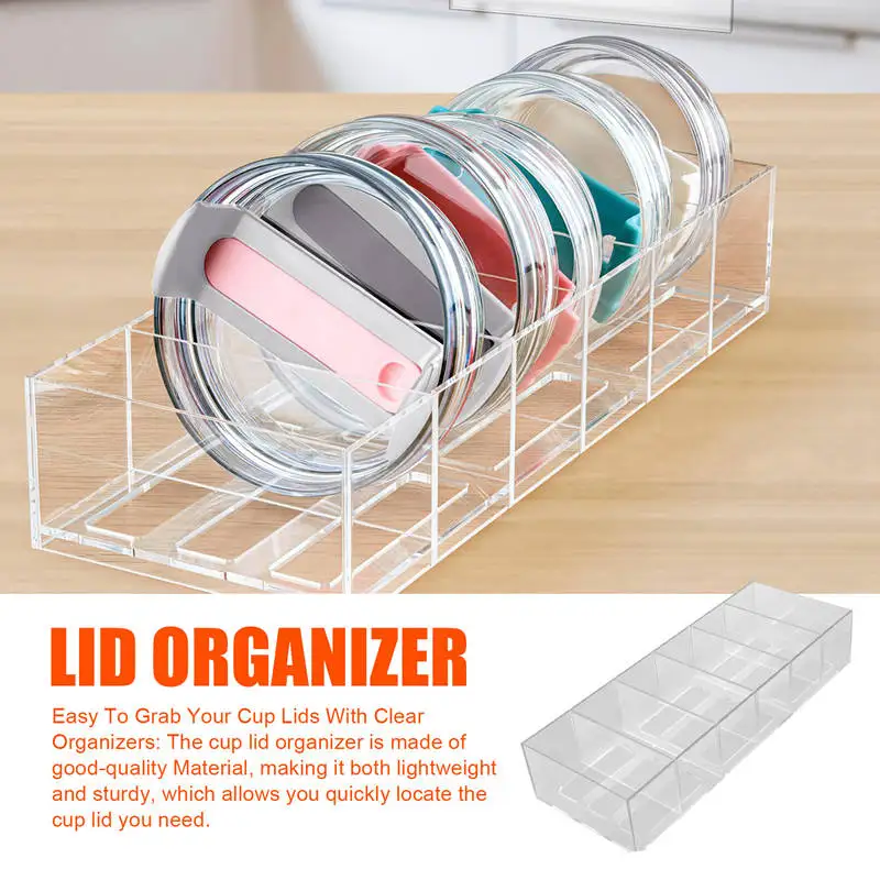 Tumbler Lid Organizer For Stanley Cup Accessories, Cabinet Pantry Kitchen Organizers And Storage Bins