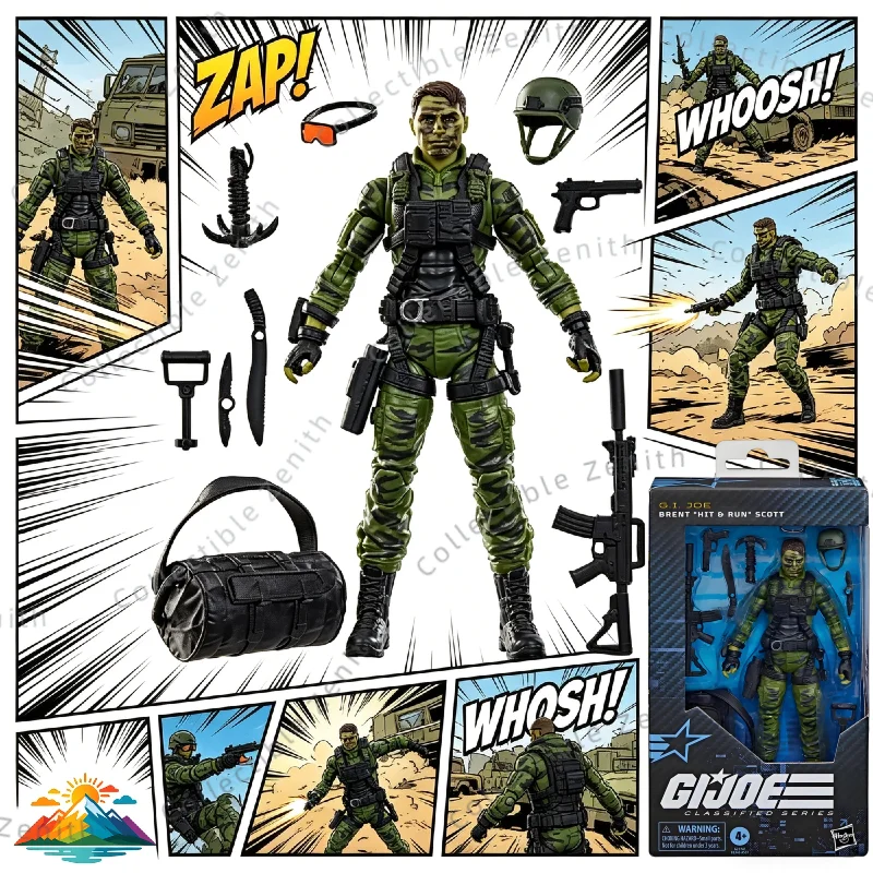 

【IN STOCK】Hasbro G.I. Joe Classified Series #188, Brent 'Hit & Run' Scott 15cm Action Figure Collection Original Model Toy Gifts
