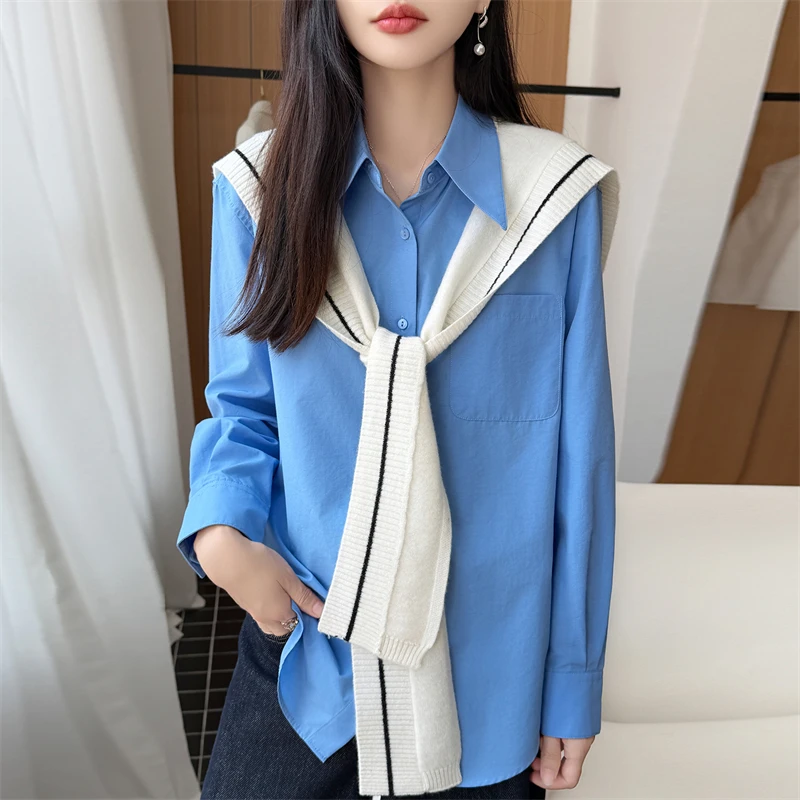 autumn-winter-100-merino-wool-sweater-color‑block-striped-shoulder-knit-shrug-soft-stylish-layering-decorative-shoulder-wrap