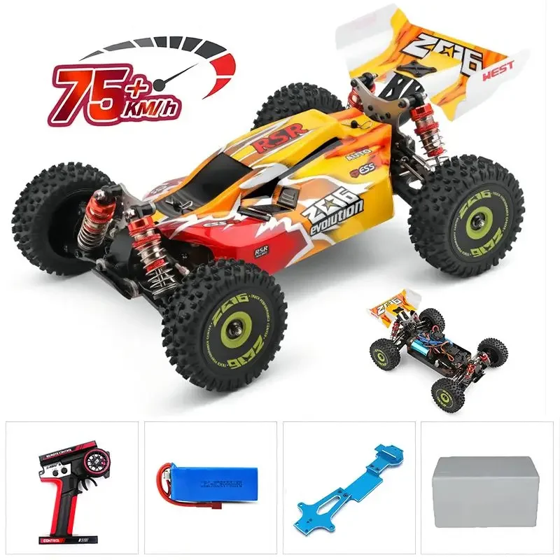 WLtoys 144010 75KM/H 2.4G RC Car Brushless 4WD Electric High Speed Off-Road Remote Control Drift Toys for Children Racing image 3