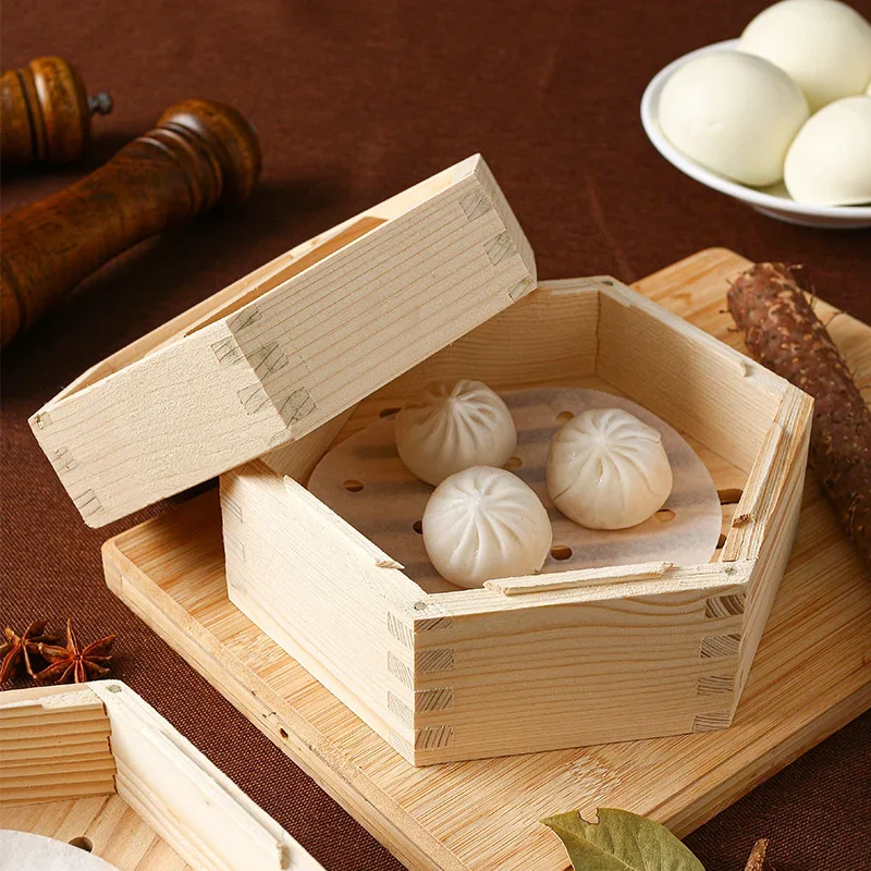 

Creative Wooden Hexagonal Steamer Drawer, Heat Resistant, Modern Simple Household Pastry Small Steamer Rack, Kitchen Cookware To