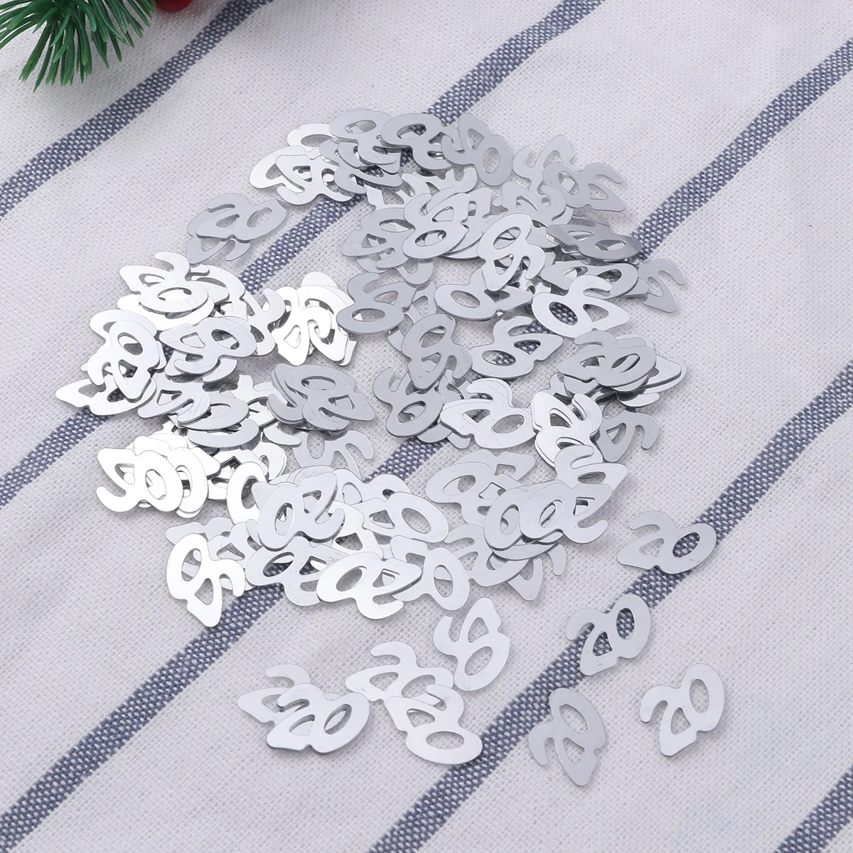 

1200Pcs Number Sequins Confetti Silver Party Decoration Birthday Anniversary Celebration Table Supplies Number Confetti