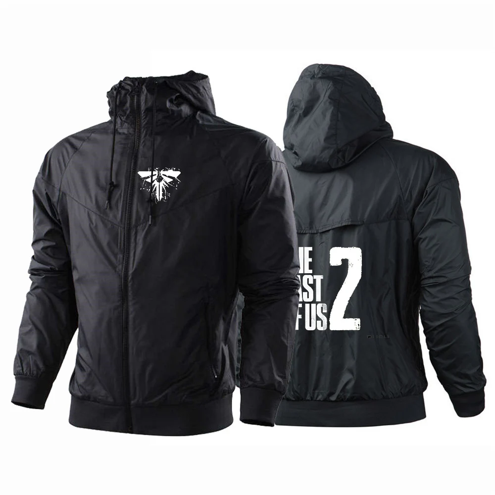 

2024 The Last Of Us Men New Spring and Autumn Printing Trendy Breathable Five-Color Stitching Windbreaker Thin Jacket Tops