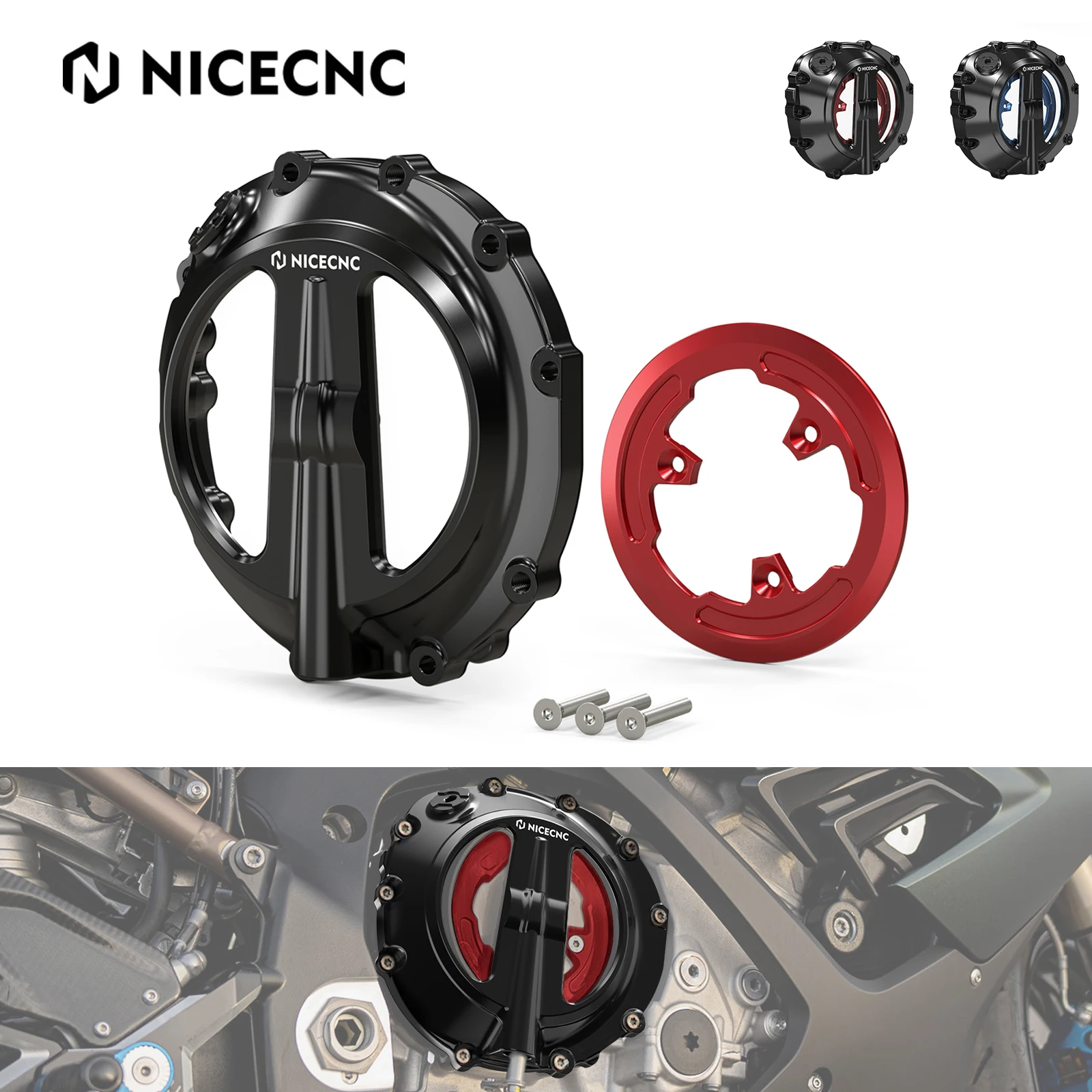 For BMW S1000R S1000RR Engine Clear Clutch Cover S 1000 R 2022 2003 2024 S 1000 RR 2019-2024 S 1000 XR M 1000 RR 2021-2024