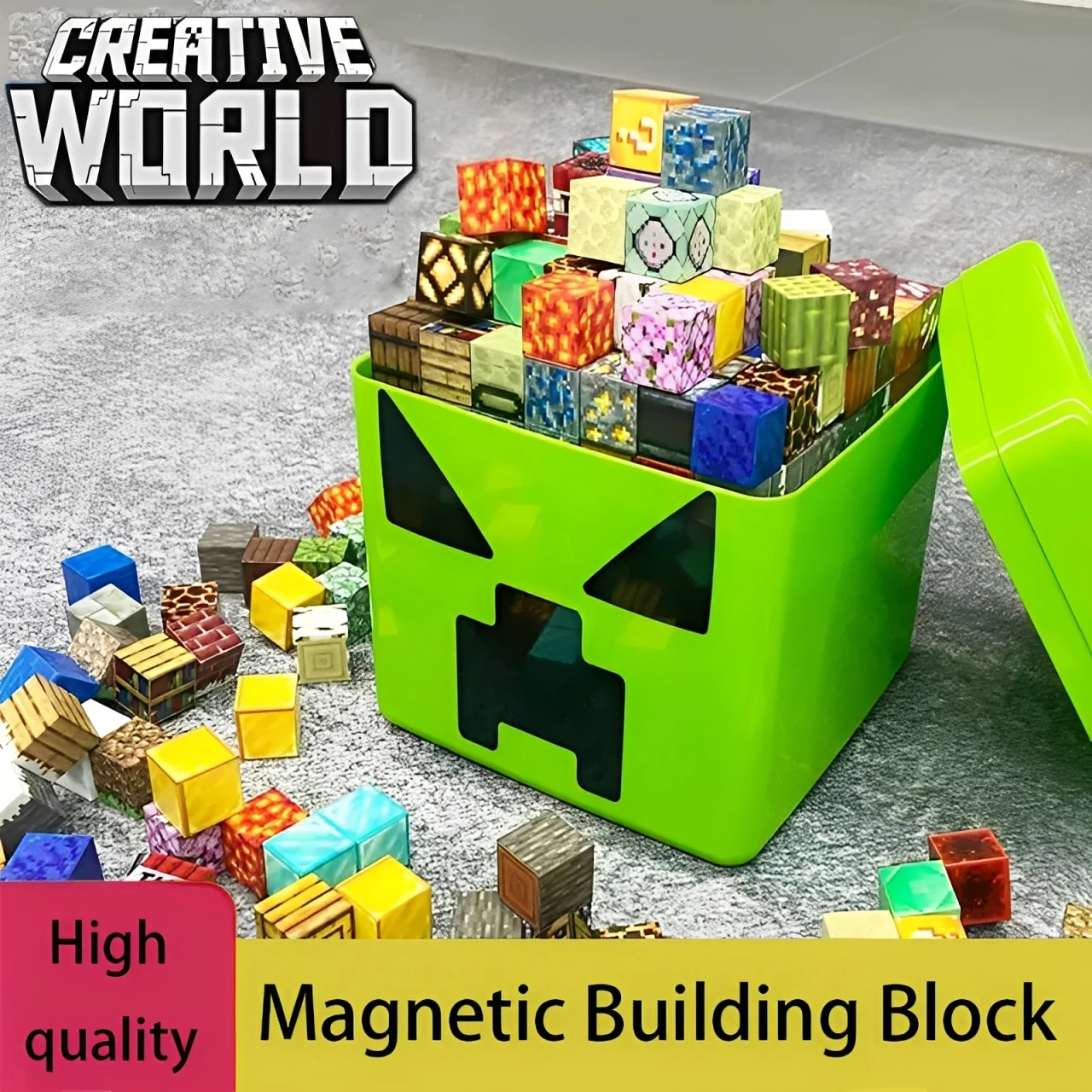 

Магнитные строительные блоки Mine World Cube Magnet World Set для детей, модель «сделай сам», детский стебель, лучшая сенсорная игрушка Монтессори
