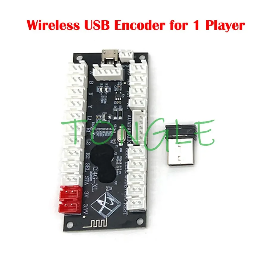 Controlador de juego Arcade inalámbrico, codificador USB de 2,4G, Zero Delay, Joystick SANWA, botón PS, KIT de bricolaje, PS3, Android, Raspberry Pi, PC