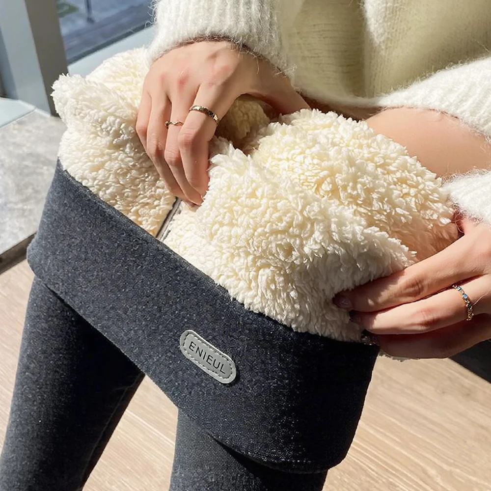 

Fleece Lined Leggings Thermal Tights for Winter Cold Resistance Velvet Pants Thick Fleece Trousers Women