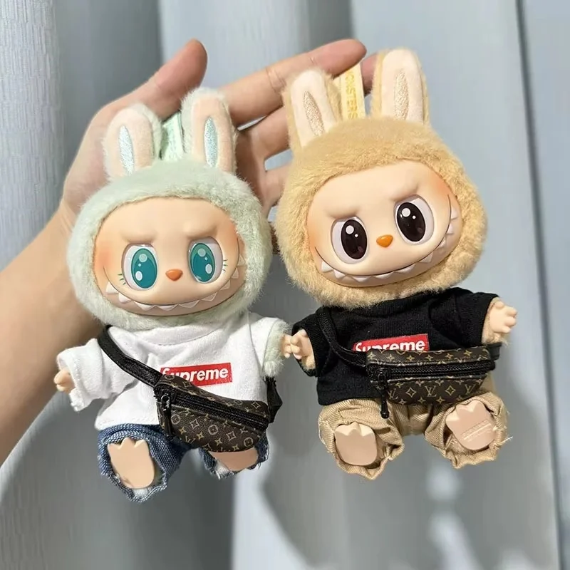 Only Selling Clothes 17cm First Second Generation Cute Labubu Doll Only Clothe Suprem Clothing Set Multi Color Cute Decoration