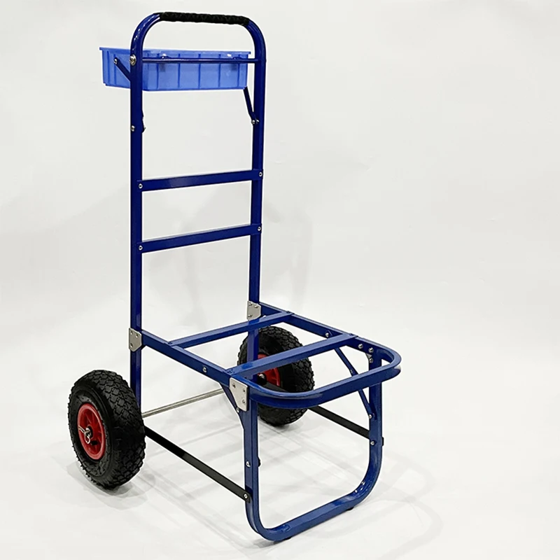 

Портативная алюминиевая складная тележка для рыбалки и пляжа с пневматическими/гусеничными колесами и ящиком для хранения