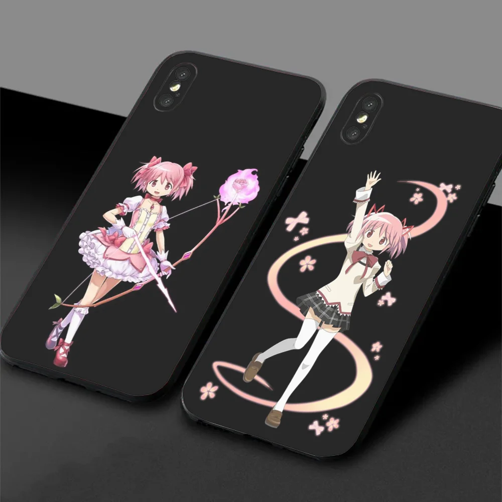 

Phone Case For Samsung S24,23,22,30,21,10,9,Ultra,Plus,Lite,FE,5G P-puella Madoka M-magica Magi Black Soft Case