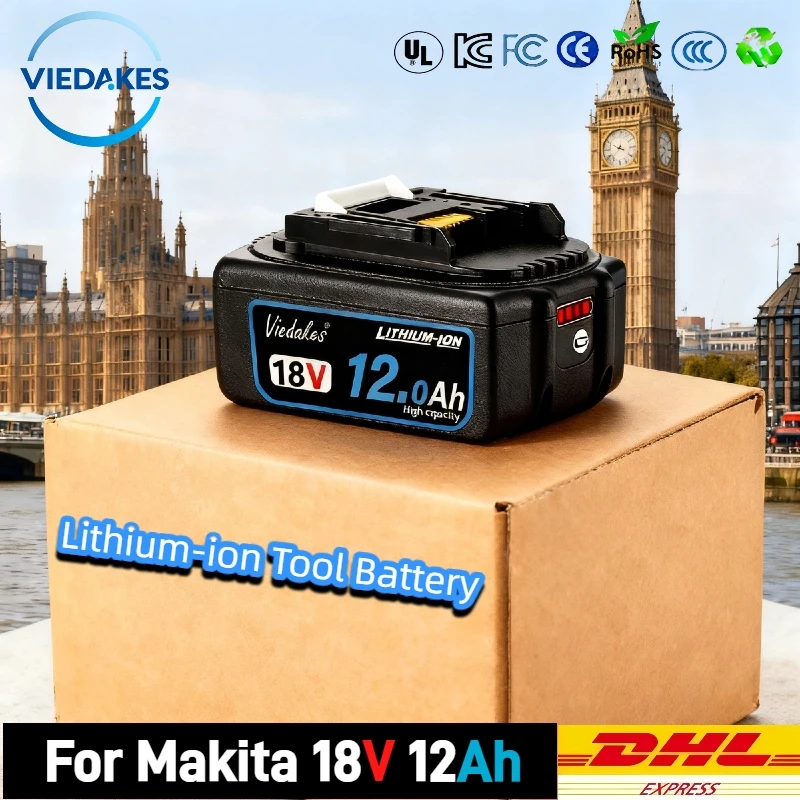 

12.0Ah 18v battery, used for Makita 18v electric tool angle grinder impact wrench 18v woodworking tool