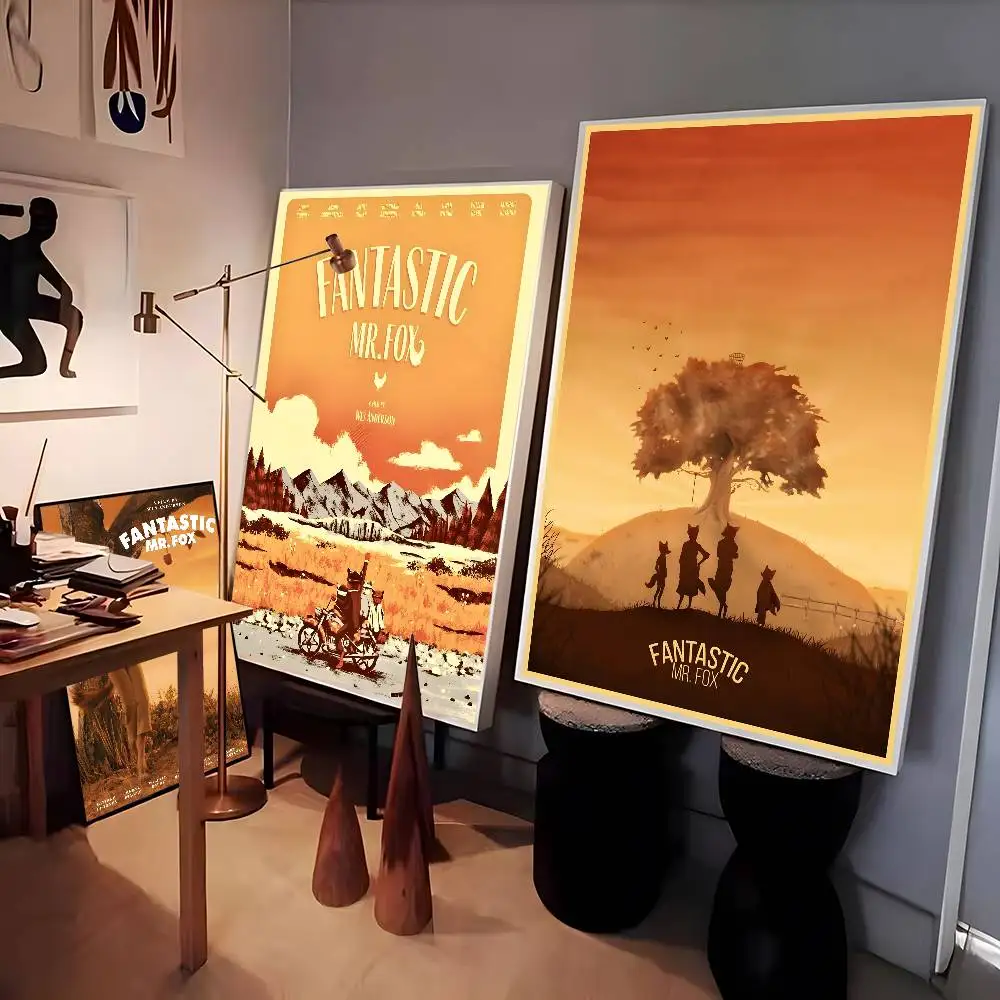 Movie The Fantastic Mr Fox Poster Print Home Decor Wall Art Mural Room Bar Decoration