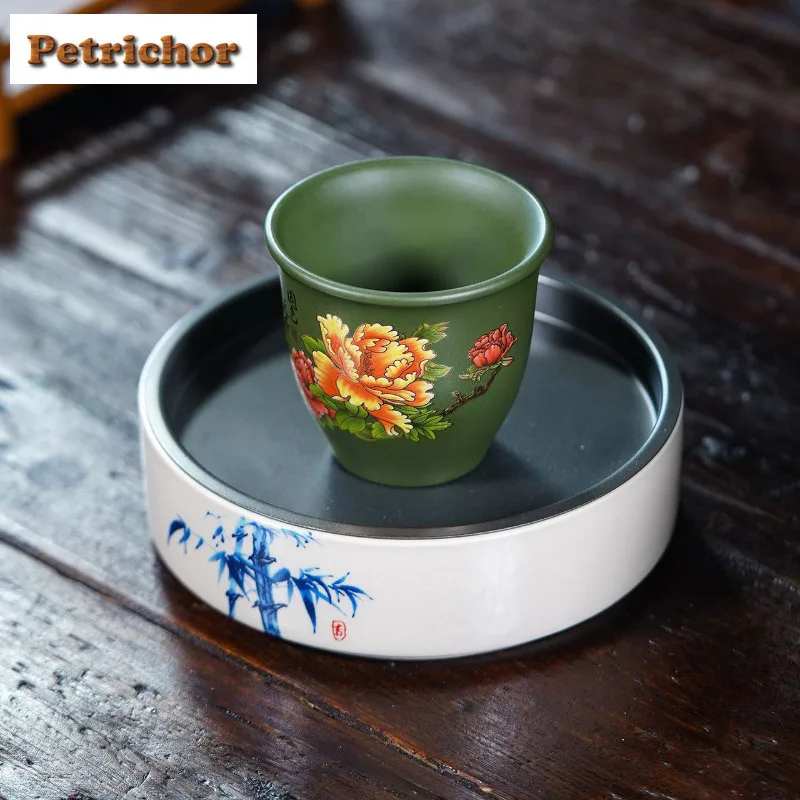200 مللي ييشينغ الأرجواني الطين الفاوانيا فنجان الشاي اليدوية وعاء الشاي كوب للشاي الشاي تذوق رائحة كوب تشازان ماستر أكواب طقم شاي صيني