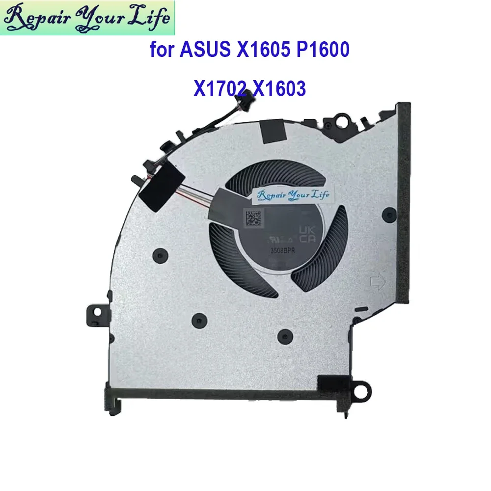 CPU Fan for ASUS VivoBook 16 X1603ZA X1605EA VA X1605ZA P1600ZA R1600EA X1702ZA Notebook PC Cooler 13N1-EDP0511 13NB0WQ0T02011