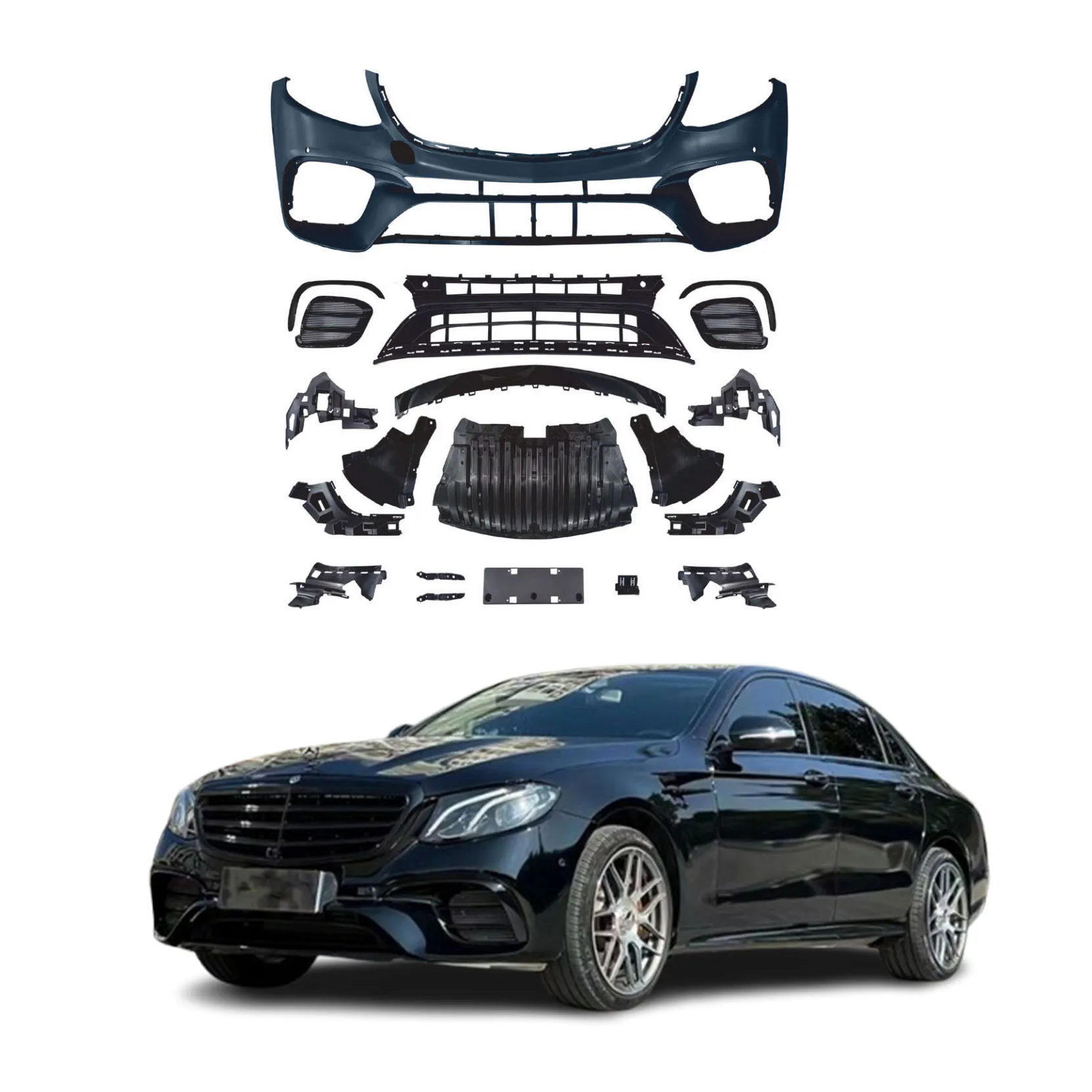 

High quality Body kit for 2018-2020 Mercedes Benz E class W213 upgrade AMG E63 style Front bumper Grille Perfect Fit body kits