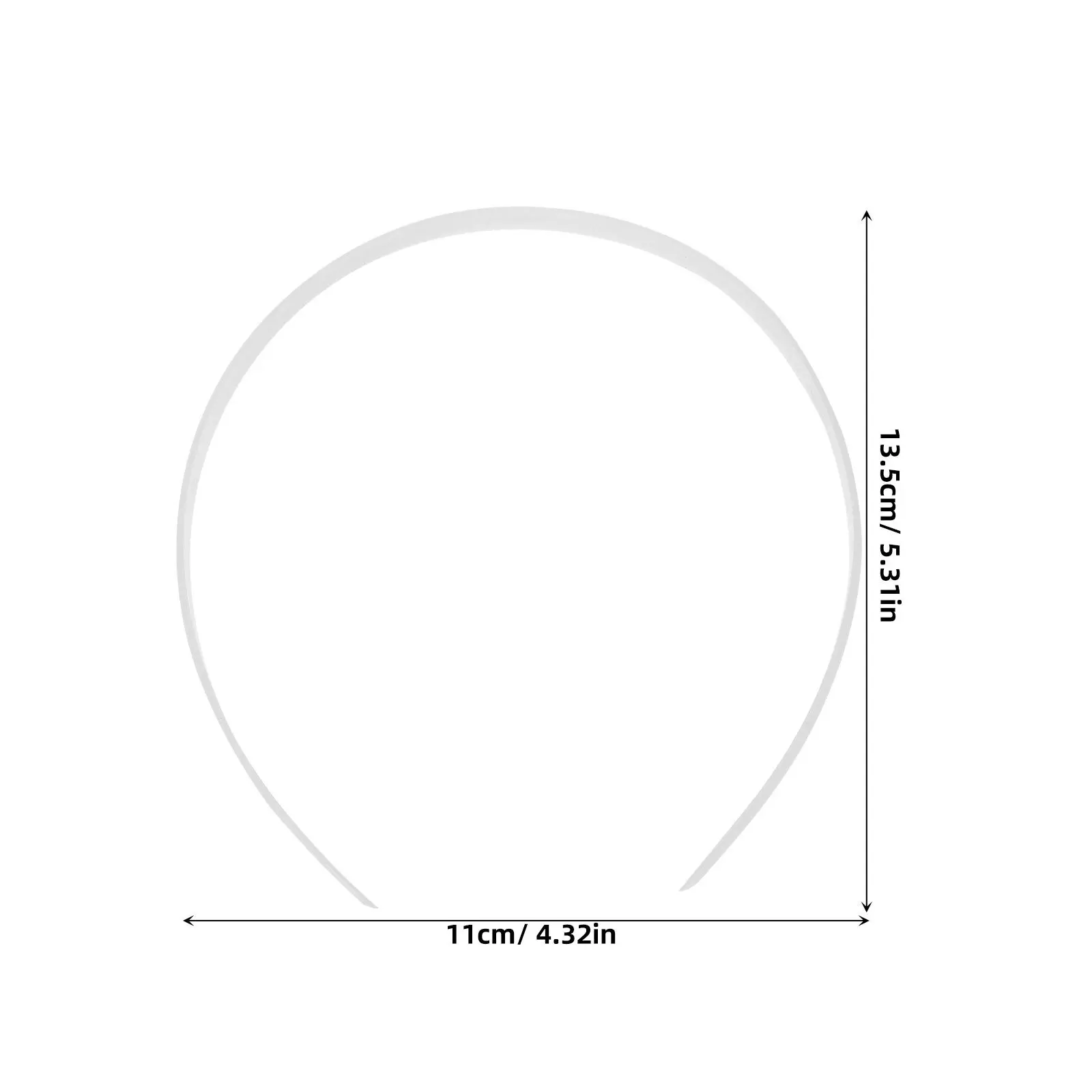 12 قطعة من عصابات الرأس العادية الشفافة بدون أسنان من البلاستيك للتصفيف