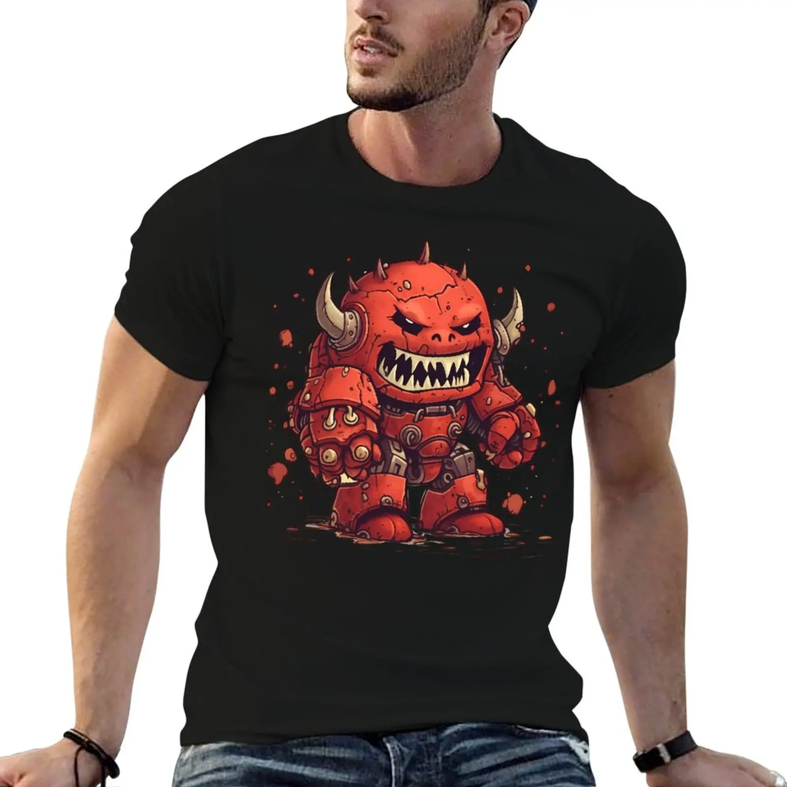 Cute Chaos Space Marine (Khorne) T-Shirt vintage cheap stuff baggy shirts tees t shirt men 100℅ cotton