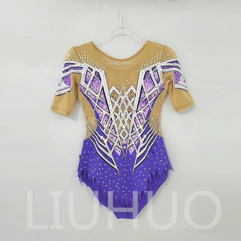 LIUHUO Rhythmic Gymnastics Leotard Competitive Cheerleading Performance For Children