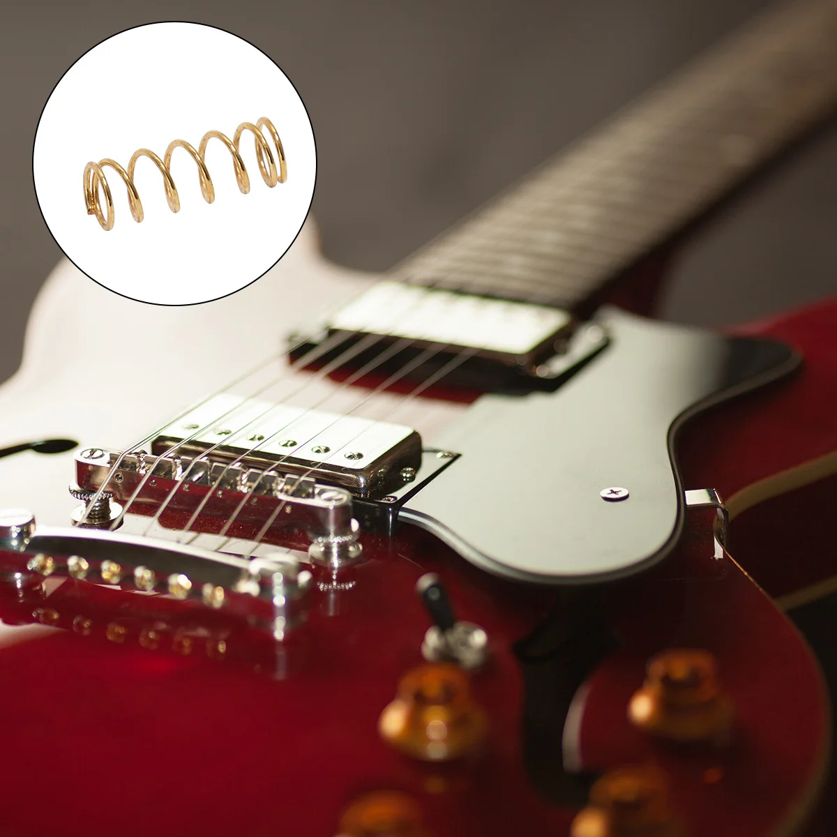 

17Pcs Electric Guitar Bass Spring Pickup Adjust Height Tremolo Arm Tension Spring Straight Bridge Saddle