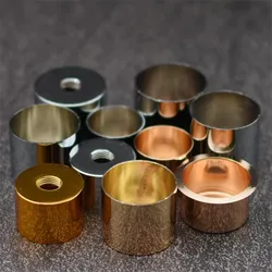 M10 living room pendant lamp glass tube sleeve head fixing piece, all brass electroplated hollow toothed lighting accessories