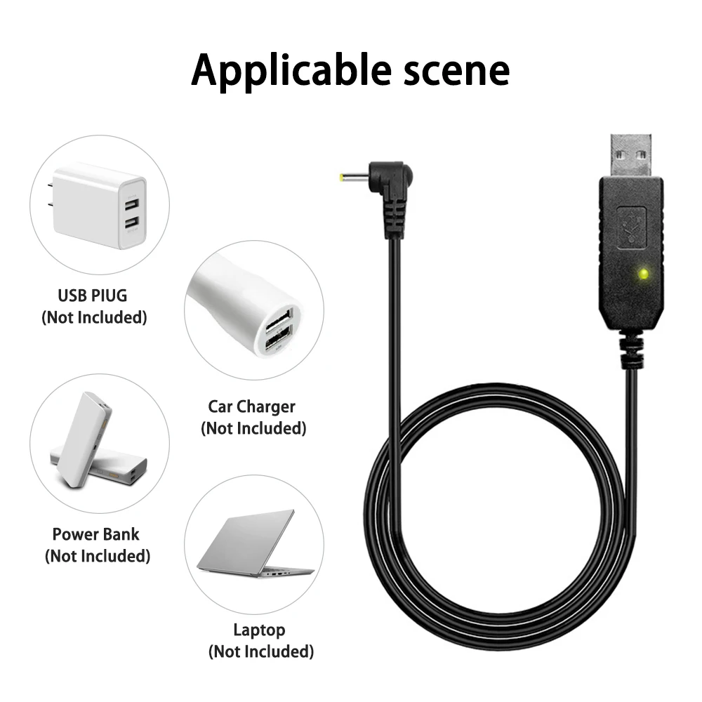 1m*2.5mm/0.09in Interface Interphone USB Charger Cable For Baofeng UV-9S/BL-5L/BL-8/UV-82/UV-5R Walkie Talkie Battery