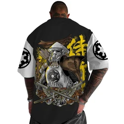 Japan Samurai Spirit T Shirts For Men Japanese Style Back Print Loose Oversized Fashion Tops T-shirt Bushido Male Gifts Tees