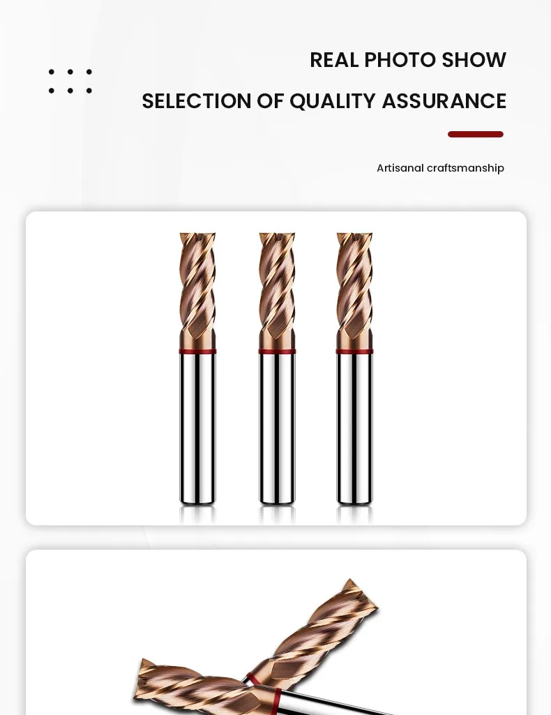 AZZKOR 1-20MM TGR-HRC55 Hartmetall 4-Schneiden Nano-Beschichtung Flachfräser CNC Mechanische Bearbeitung Fräswerkzeuge – Detail 17