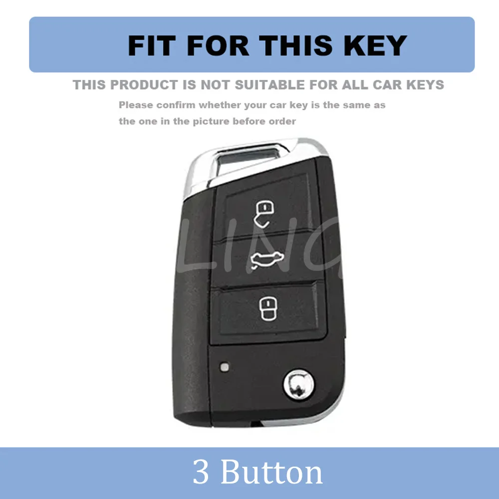 For VW Golf 7 GTI POLO T-Cross T-Roc Touran Tiguan Leon Ateca Arona Skoda Octavia Rapid Kodiaq Fabia Seat Ibiza Key Case Cover