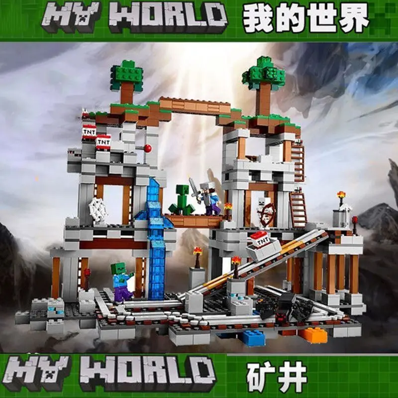 

MOC creative assembling the world series of mines, mines, mines, organs, caves, villages, building blocks, children's toys
