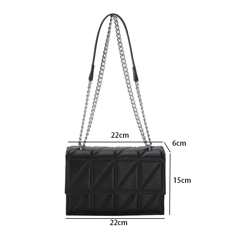 Fashion Chain Shoulder Bags for Women Stone Pattern PU Leather Crossobdy Bags Brand Tote Handbags Chains Shopper Clutch Purse