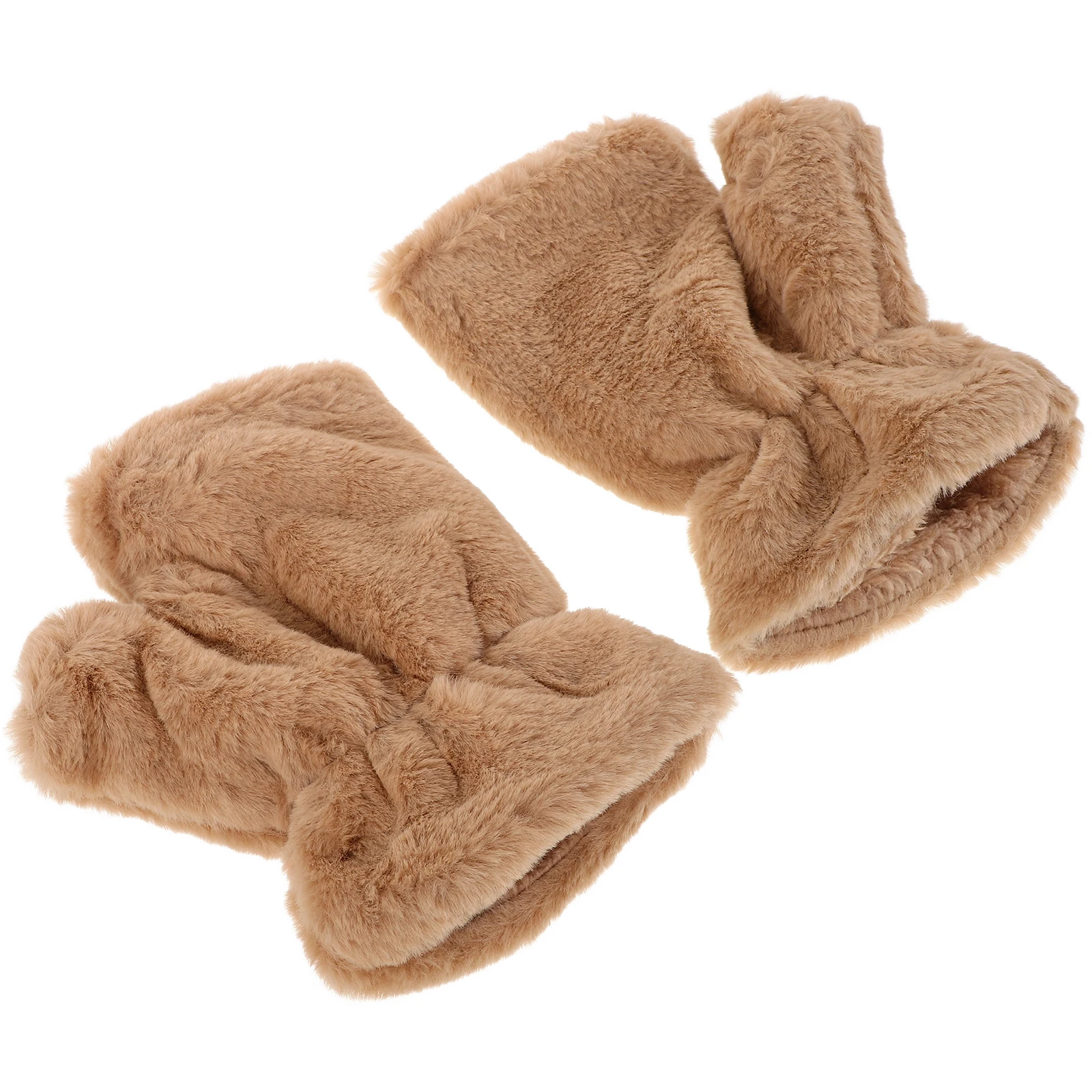 

Winter Thermal Faux Wool Warm Mittens Cold Weather Women Winter Suede Glove Warm Mitten Faux Gloves Lined Windproof