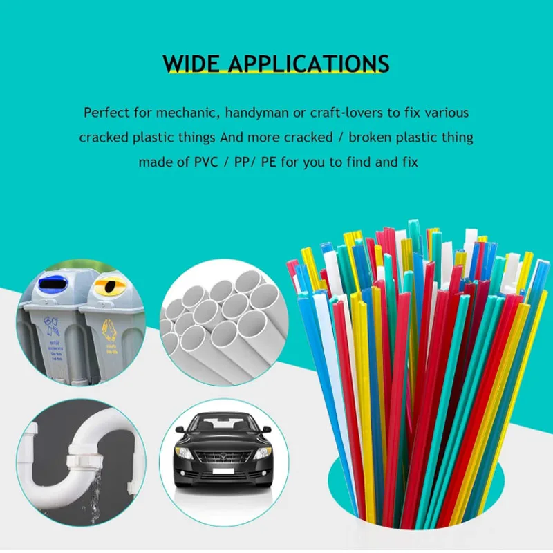 Imagem -05 - Plastic Welding Rods Grupo pp pe Pvc Abs Polipropileno Welding Sticks Car Bumper Repair Tools para Plastic Welder 20cm 50 Pcs 100 Pcs