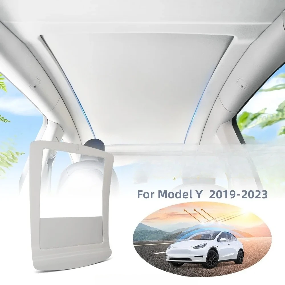 New  Model 3 Model Y Car Accessories Electric Sunshade Sunroof Sun Visor Car Curtain
