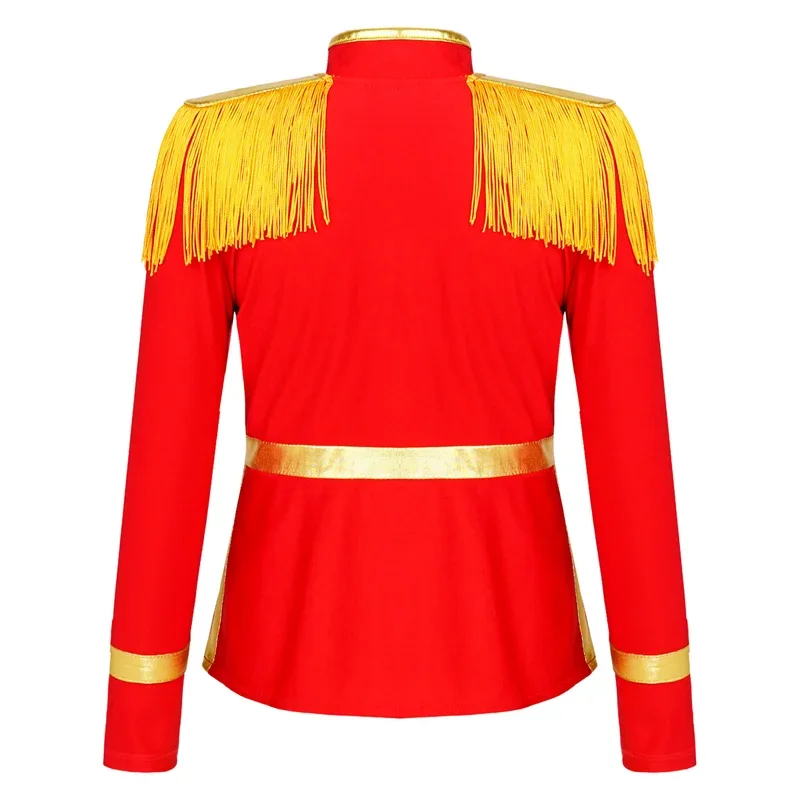 RT01 enfants à manches longues cirque Ringmaster Cosplay Costume groupe de marche uniforme gland groupe majeur tambour honneur garde veste manteau & Gf1