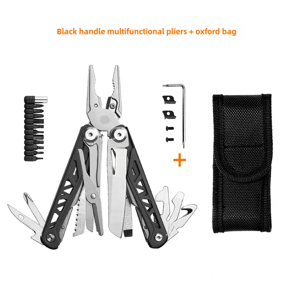 Multi-functional Pliers Stainless Steel Outdoor Multi-purpose Tool Emergency Knife and Scissors Combination Needle Nose Pliers