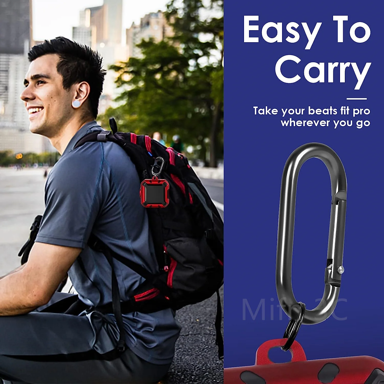 高級【アップグレードロック】Beats Fit Pro 2021 イヤホン用透明 PC ハードケース 耐衝撃ケース レディース メンズ Beats Fit Pro用