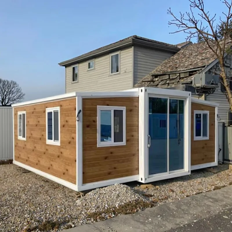 High Quality Double-Wing Folding Box House 20FT/40FT Three Rooms One Living Room Temporary Farm Housing Easy Assembly Clip Panel