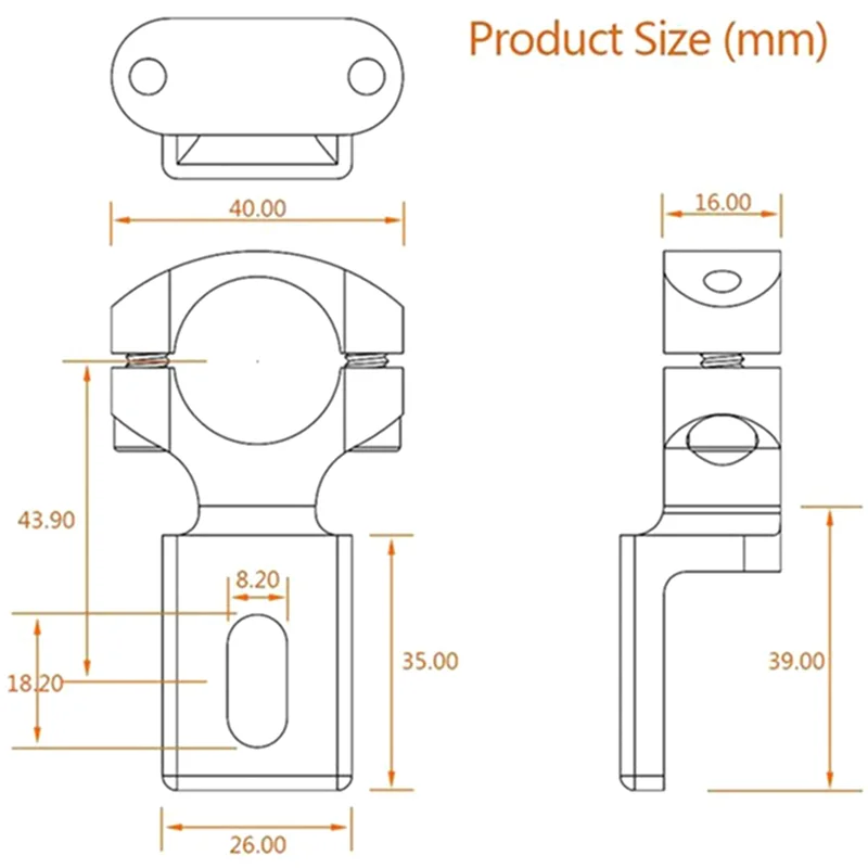 2PCS Universal Handlebar Holder 22Mm Motorcycle Headlight Bracket Spotlight Holder Tube Clamp For Cafer Chopper,TG80